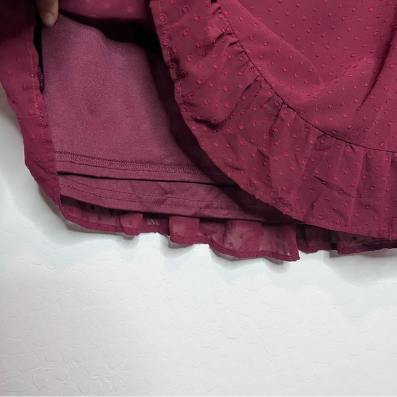 LULU’S Favorite Daydream Swiss Dot Babydoll Mini Dress. Size Small - Picture 9 of 12